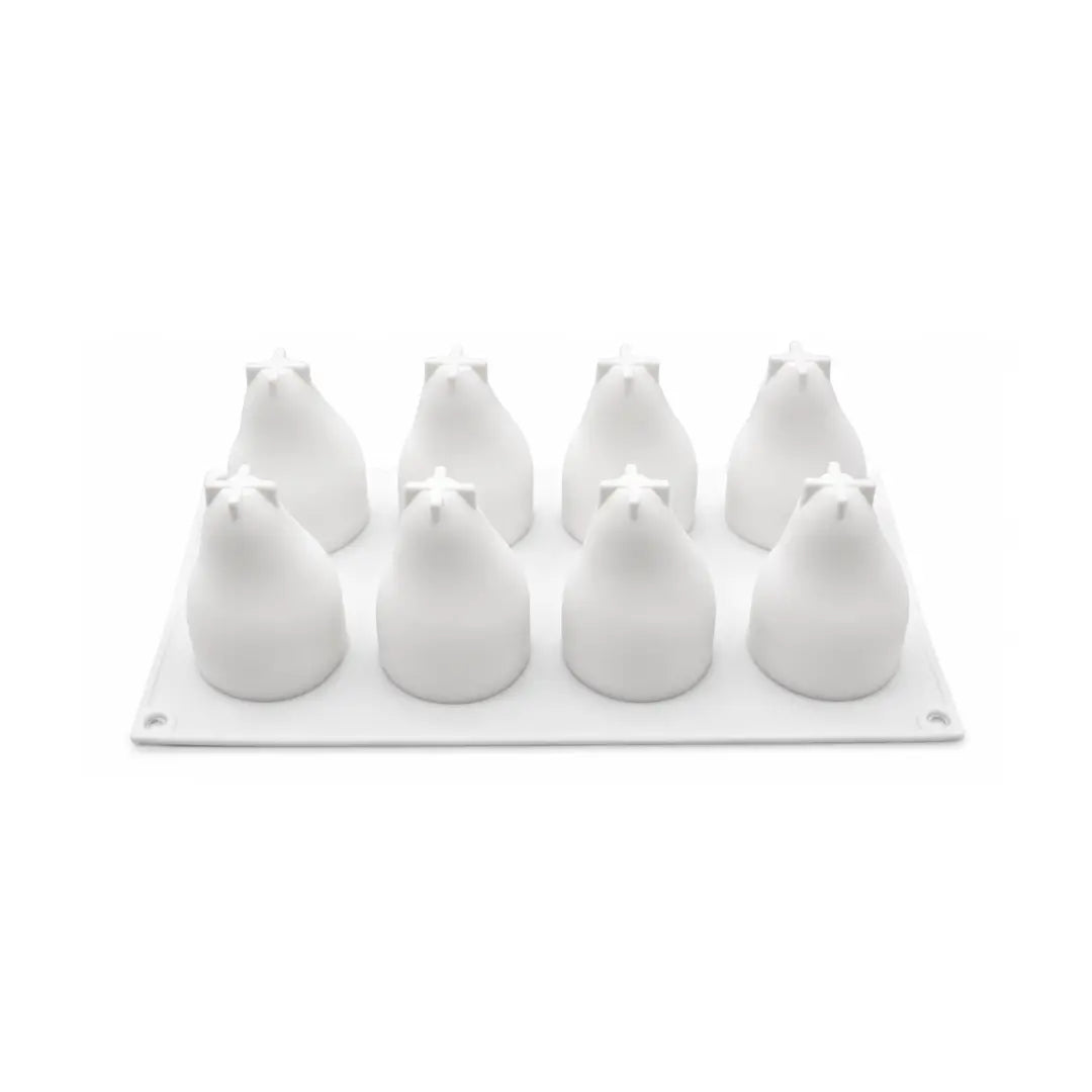 Moule silicone trompe-l'œil poire 8 empreintes