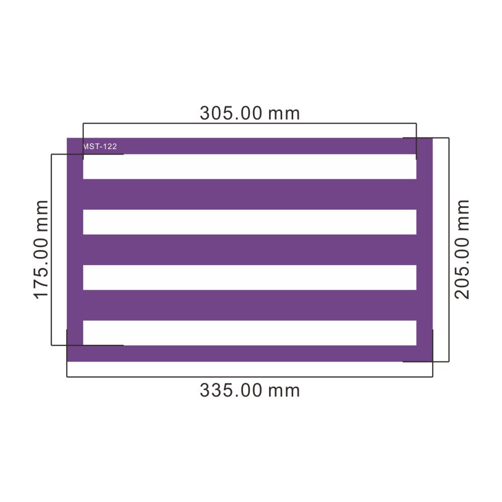 Pochoir Mesh Stencil rayures larges