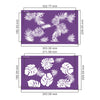 Lot de 2 pochoirs Mesh Stencil feuilles tropicales
