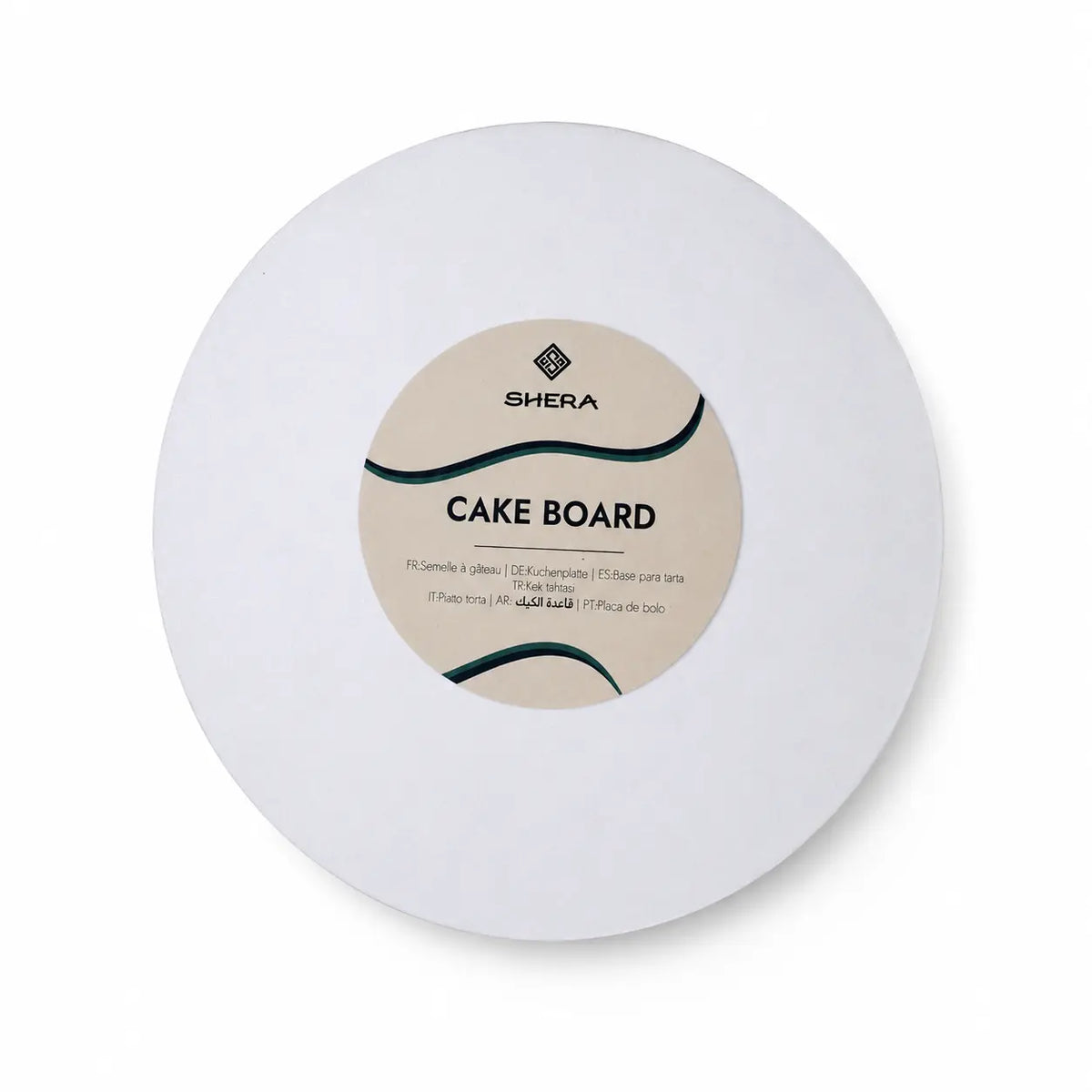 Semelle cake board ronde blanche Shera