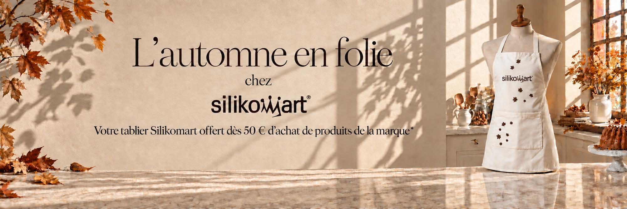 Silikomart chez Perle Dorée : le tablier offert dès 50 € d'achat Silikomart