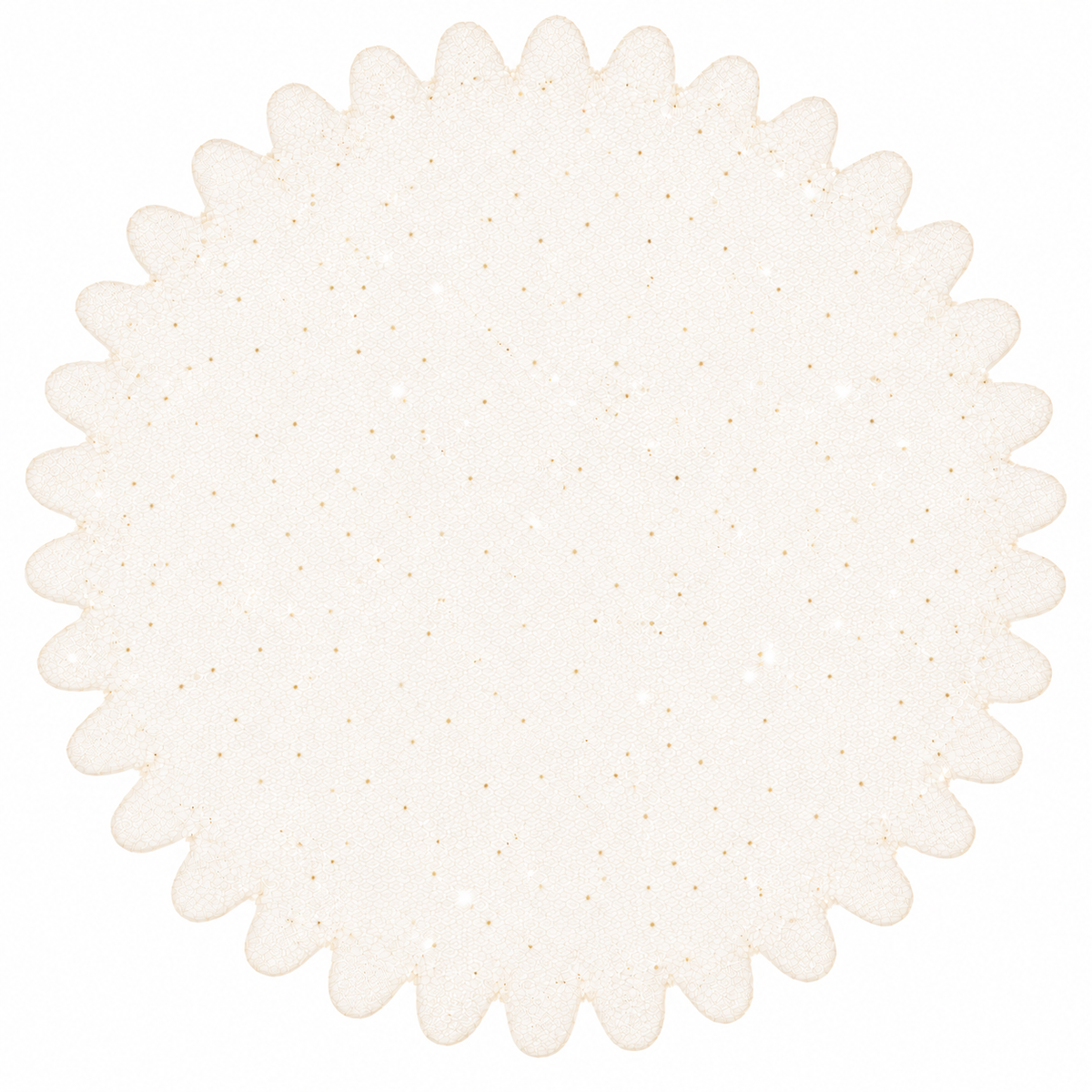 Tulle rond pour dragées doré pailleté Ø 23,5 cm lot de 20