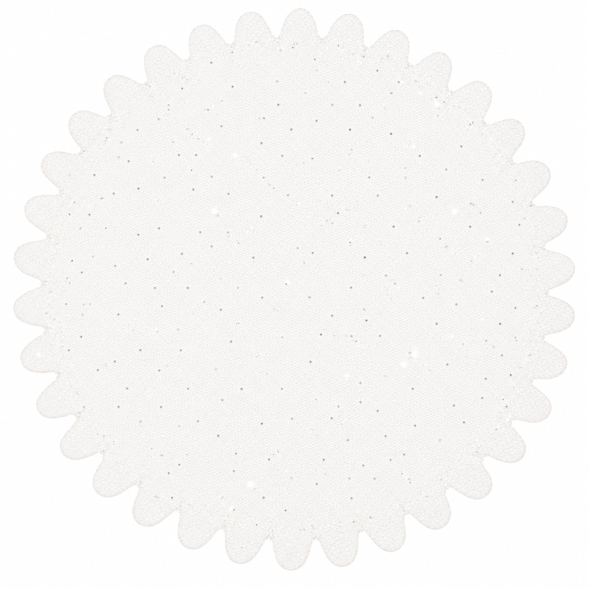 Tulle rond pour dragées blanc pailleté Ø 23,5 cm lot de 20
