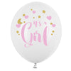 Ballons blanc et Rose gold It's a Girl