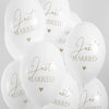 Ballons Blancs et Or Just Married