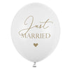 Ballons Blancs et Or Just Married
