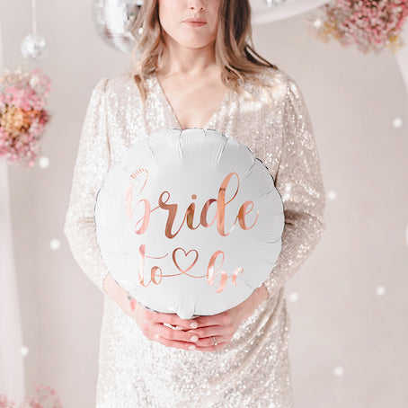 Ballon mariage Bride to Be blanc