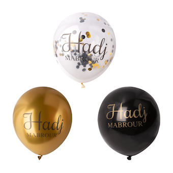 Ballons Hadj Mabrour or/noir x6