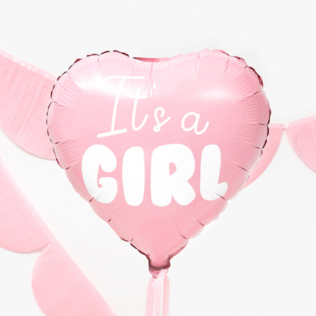 Ballon mylar cœur It's a girl 45 cm