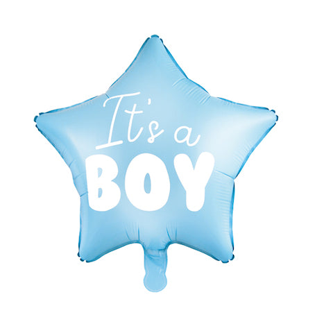 Ballon mylar étoile It's a boy bleu 48 cm