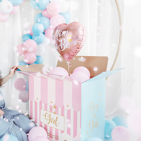 Ballon mylar cœur Mom To Be rose