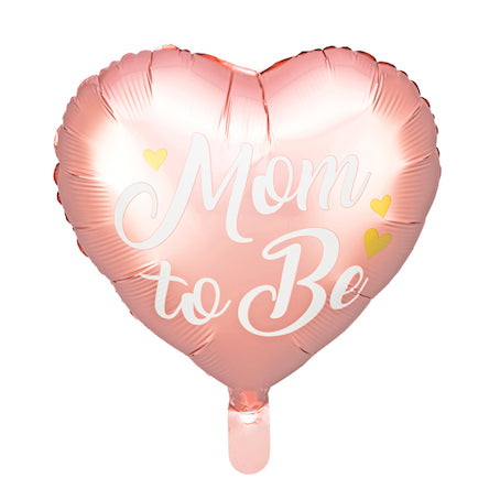 Ballon mylar cœur Mom To Be rose