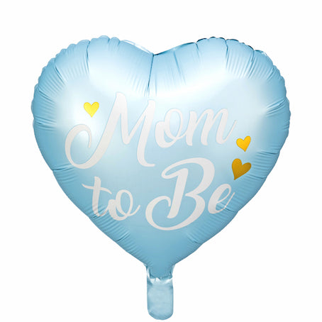 Ballon mylar cœur Mom To Be bleu
