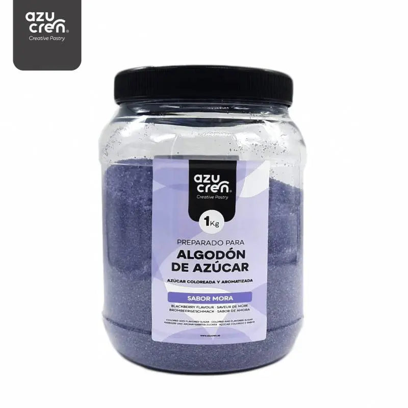 Sucre pour barbe à papa lilas saveur mûre 1 kg Azucren