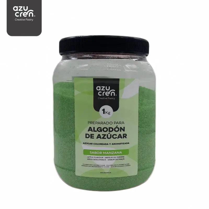Sucre pour barbe à papa verte saveur pomme verte 1 kg Azucren