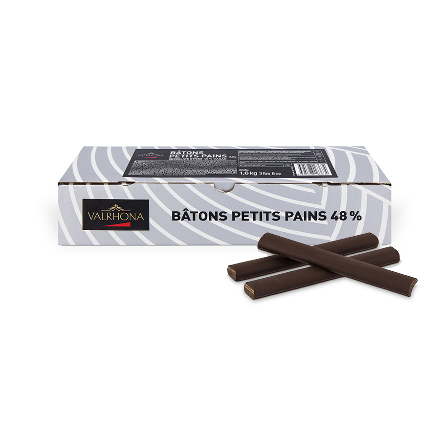 Bâtons à petits pains chocolat noir 48 % Valrhona