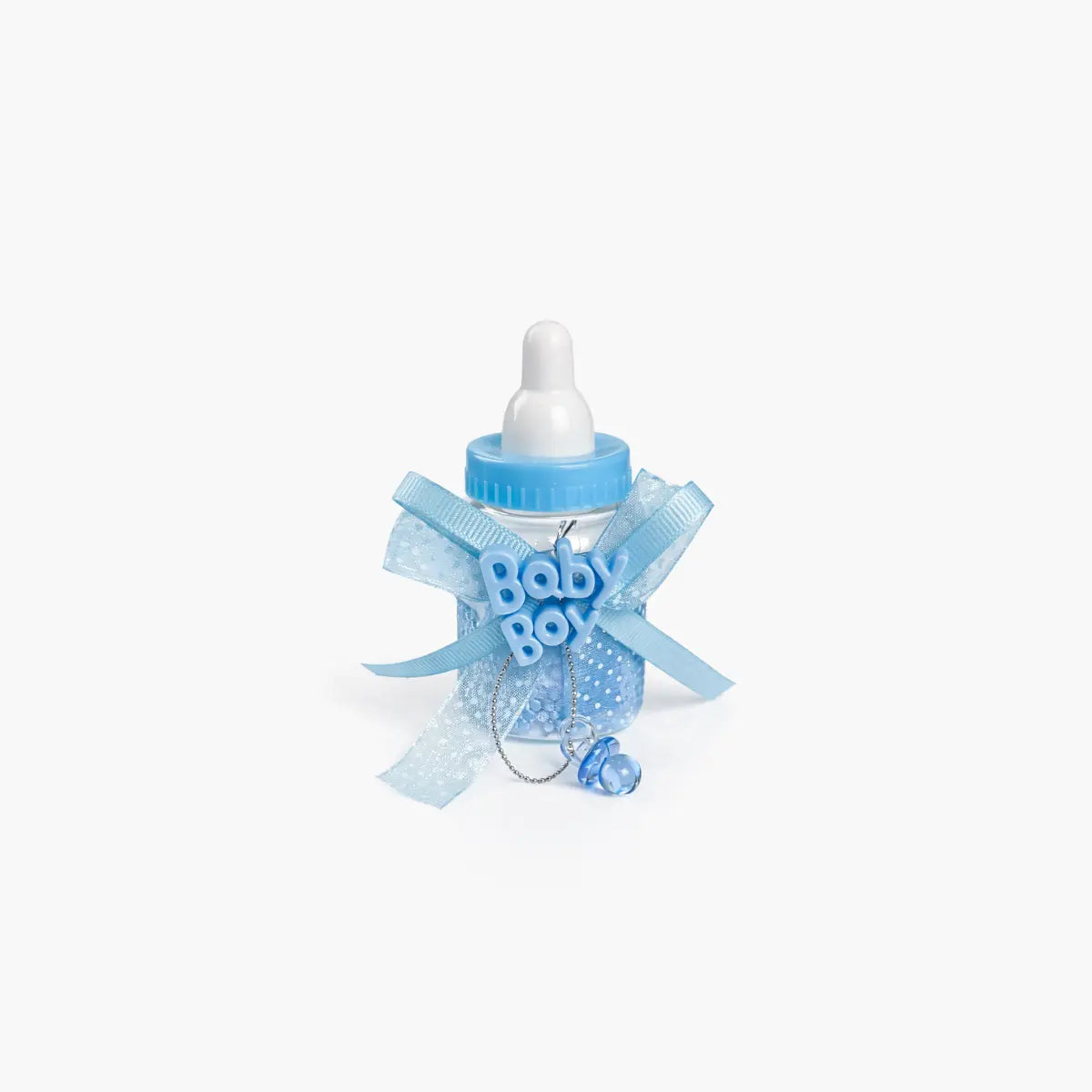 Bonbonnière biberon bleue Baby Boy lot de 12