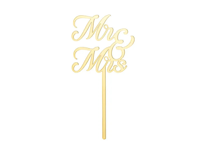 Cake topper acrylique Mr & Mrs or PartyDeco