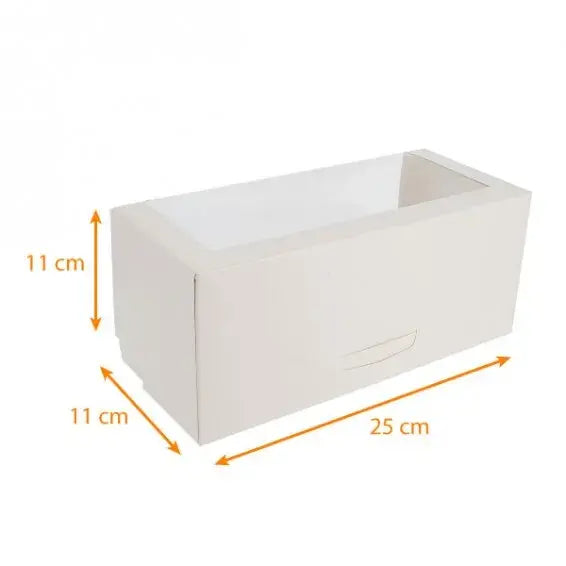 Boîte à bûche avec fenêtre largeur 11 cm hauteur 11 cm