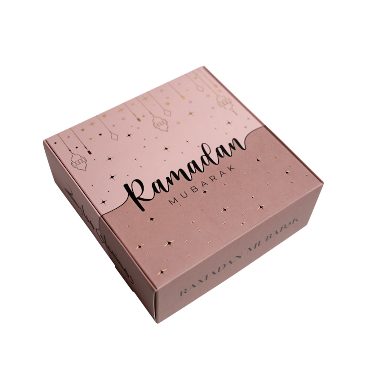 Boîte carrée Ramadan Mubarak 16 x 16 cm
