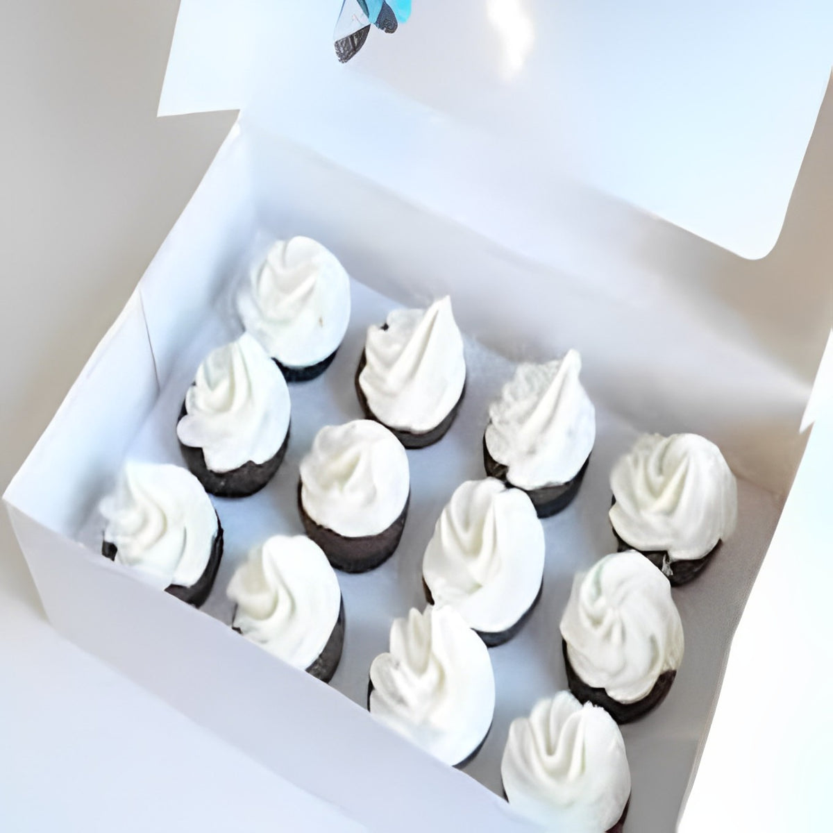 Boîte et insert pour 12 mini cupcakes lot de 3