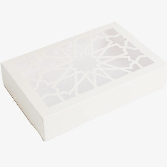 Boîte Orient rectangle blanche 24 x 16 x 5 cm