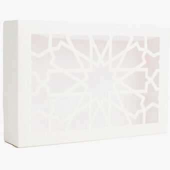 Boîte Orient rectangle blanche 24 x 16 x 5 cm