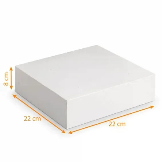 Boîte pâtissière 22 x 22 cm hauteur 8 cm