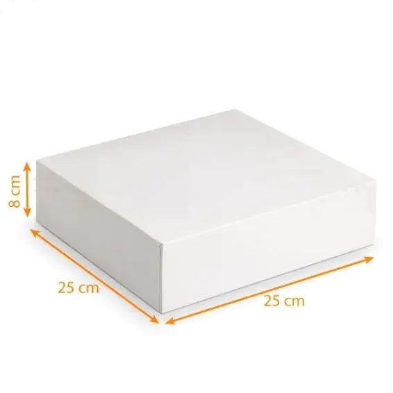 Boîte pâtissière 25 x 25 cm hauteur 8 cm