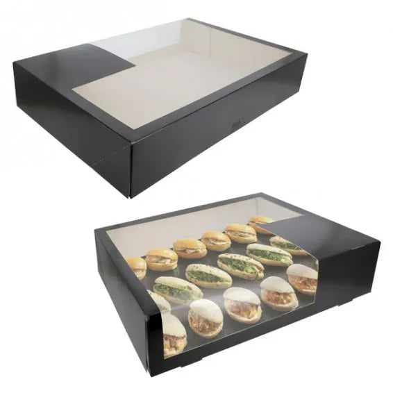 Boîte traiteur à fenêtre noire x2