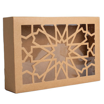 Boîte Orient rectangle kraft 24 x 16 x 5 cm