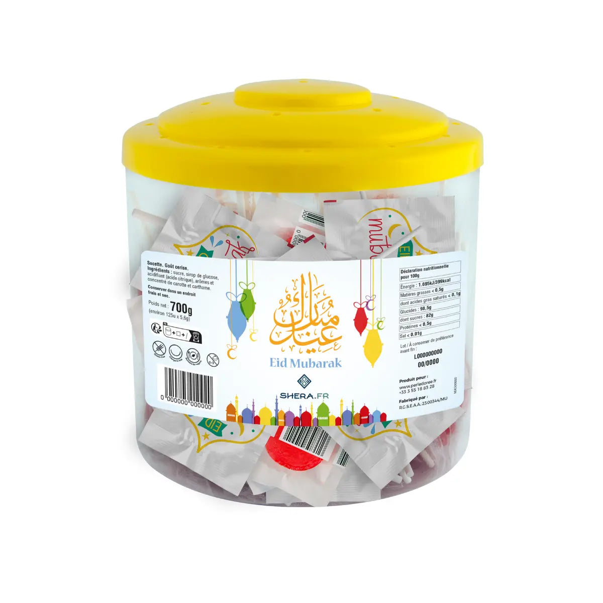 Sucette Eid Mubarak goût cerise