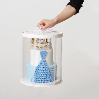 Boîte à gâteau vitrine ronde blanche