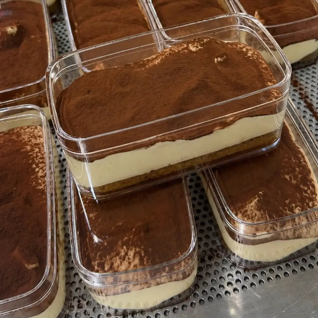 Boîte rectangulaire transparente pour desserts individuels lot de 2