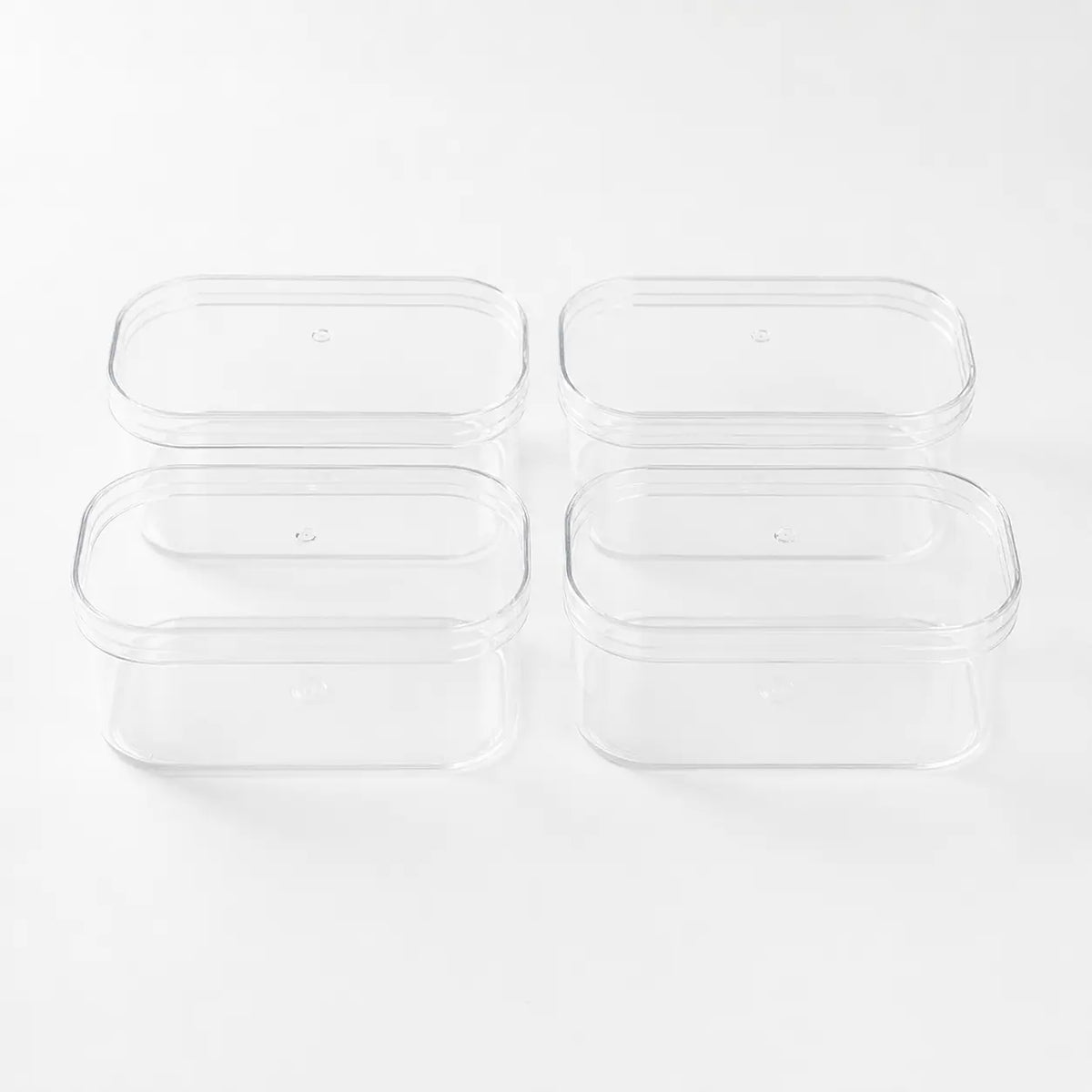 Boîte rectangulaire transparente pour desserts individuels lot de 4