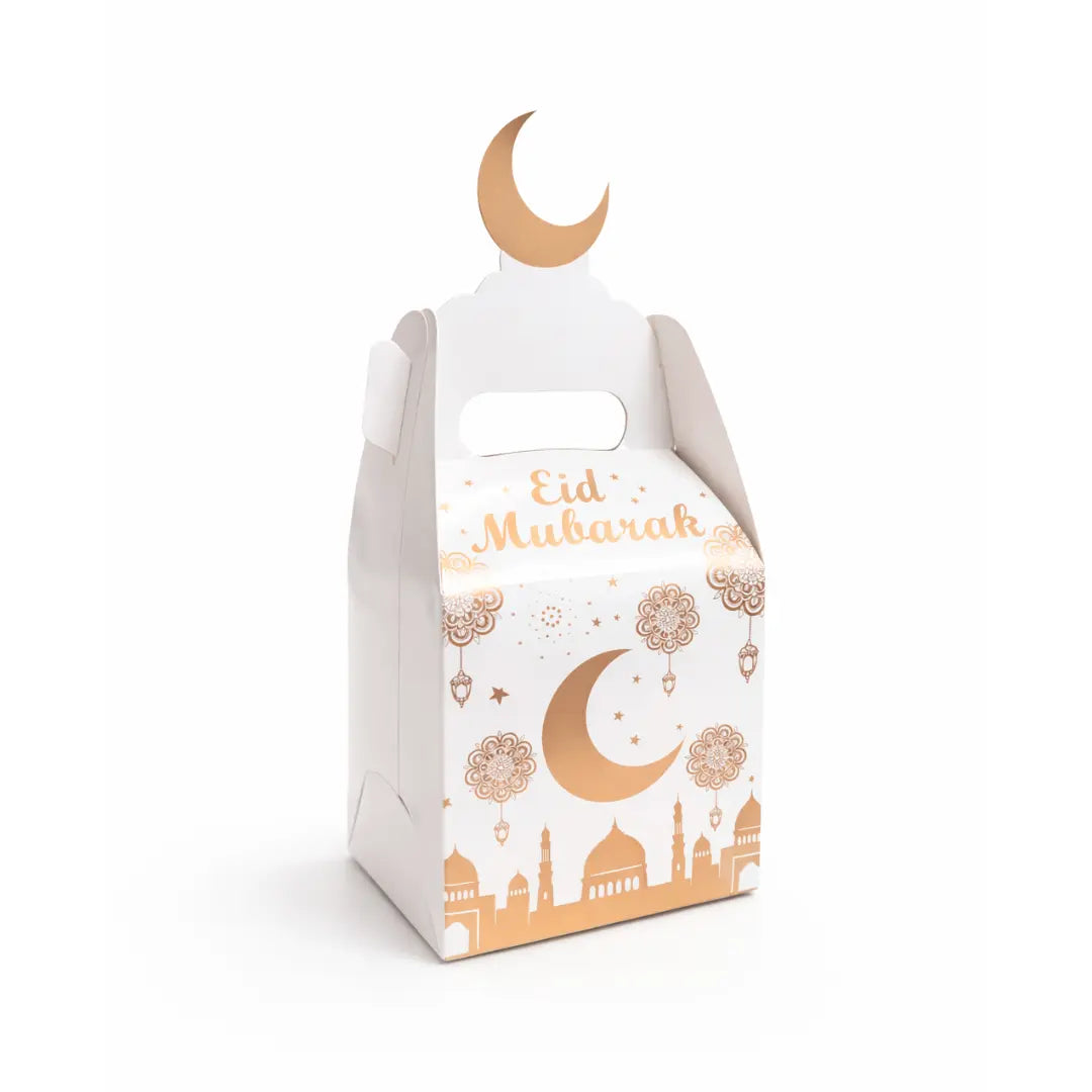 Boîte Eid Mubarak poignée lune lot de 6