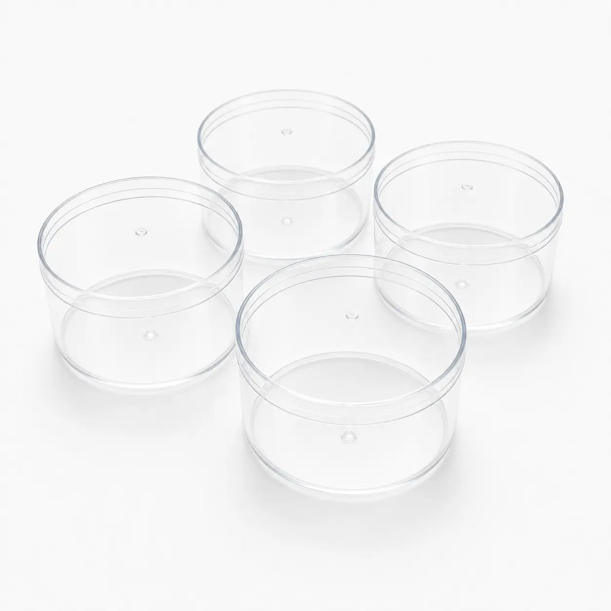 Boîte ronde transparente pour desserts individuels lot de 4