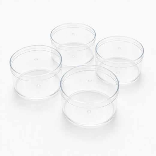 Boîte ronde transparente pour desserts individuels (Lot de 4)