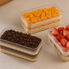 Boîte rectangulaire transparente pour desserts individuels (Lot de 4)