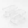 Boîte rectangulaire transparente pour desserts individuels (Lot de 2)