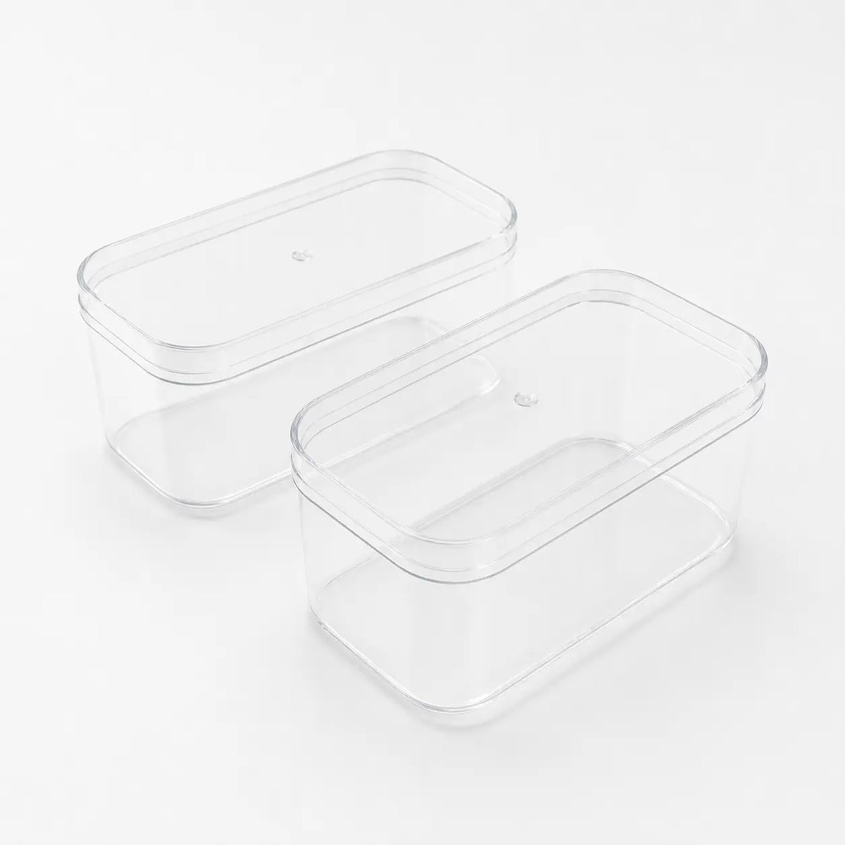 Boîte rectangulaire transparente pour desserts individuels lot de 2