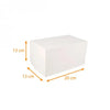 Boite à bûche blanche, Largeur 13 Hauteur 13 cm