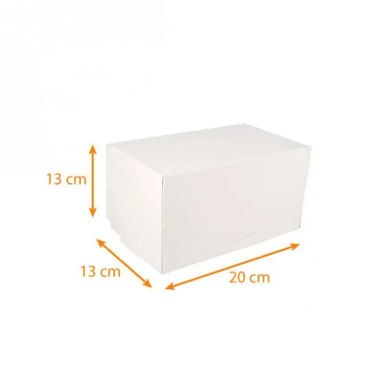 Boîte à bûche blanche largeur 13 cm hauteur 13 cm