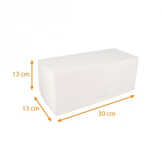 Boîte à bûche blanche largeur 13 cm hauteur 13 cm