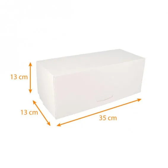 Boîte à bûche blanche largeur 13 cm hauteur 13 cm