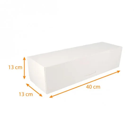 Boîte à bûche blanche largeur 13 cm hauteur 13 cm