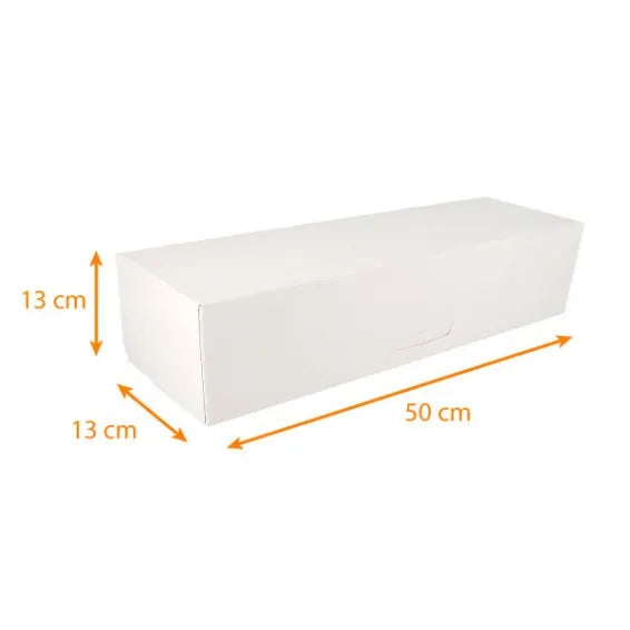 Boîte à bûche blanche largeur 13 cm hauteur 13 cm
