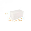 Boite à bûche blanche, Largeur 11 Hauteur 11 cm