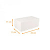 Boite à bûche blanche, Largeur 11 Hauteur 11 cm