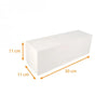 Boite à bûche blanche, Largeur 11 Hauteur 11 cm